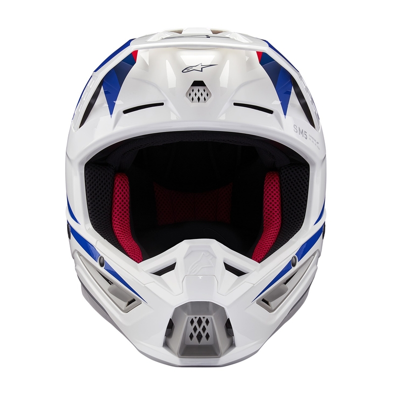Alpinestars S-M5 Honda motocross kypärä valkoinen-sininen-punainen