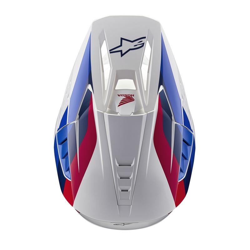 Alpinestars S-M5 Honda motocross kypärä valkoinen-sininen-punainen