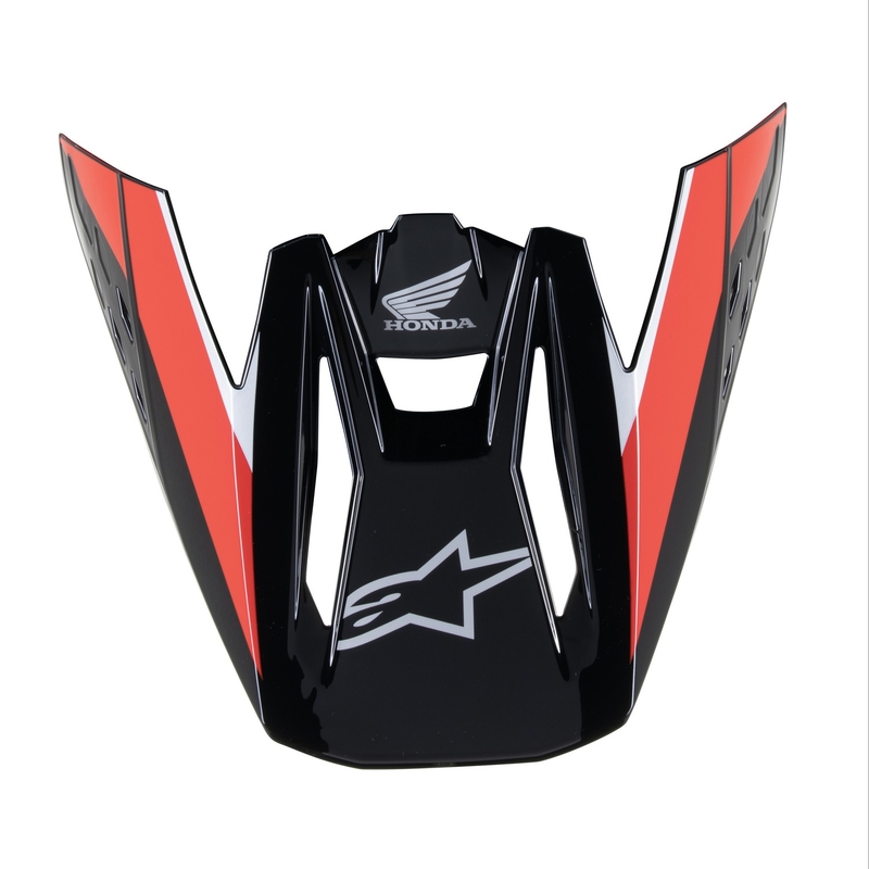 Kypärän visiiri Alpinestars S-M5 Hondalle musta-punainen-harmaa