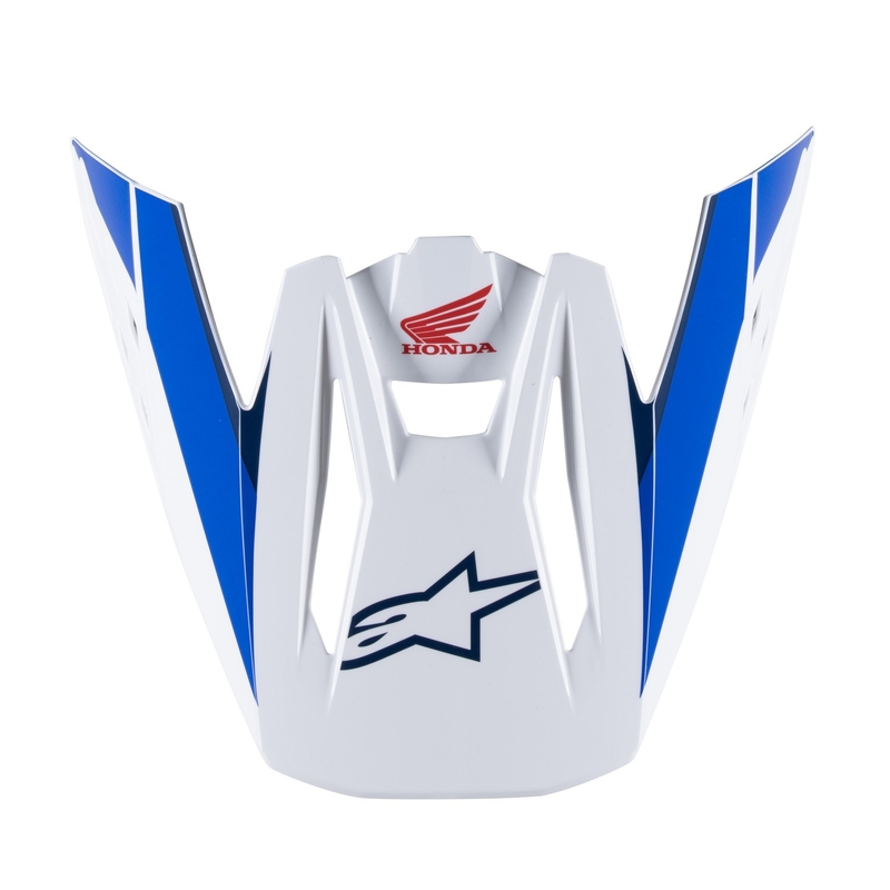 Kypärän visiiri Alpinestars S-M5 Honda mallistoon valkoinen-sininen-punainen