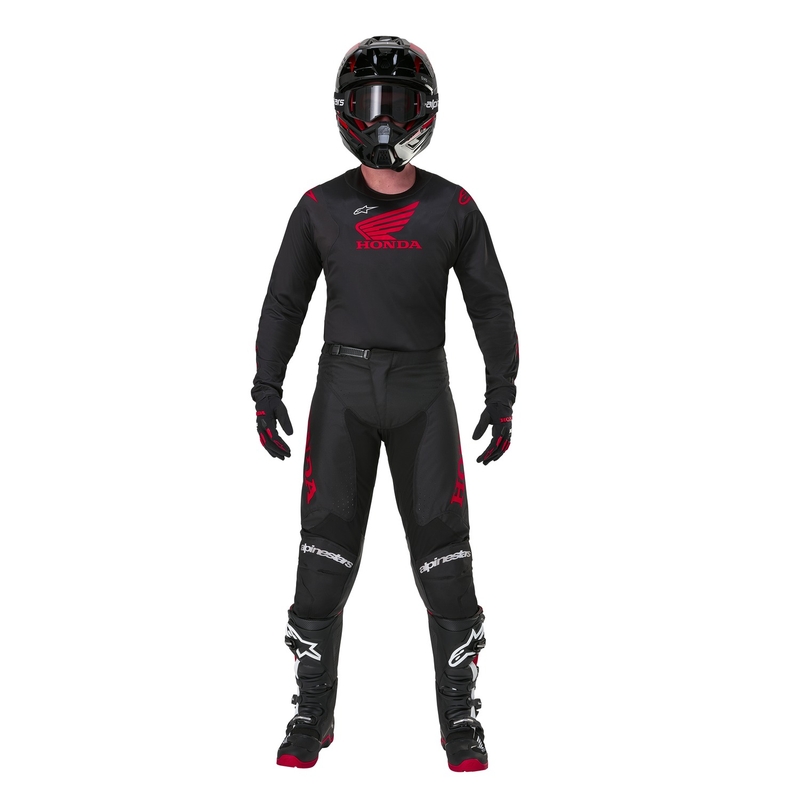 Alpinestars Racer Iconic Honda Motocross paita musta ja punainen