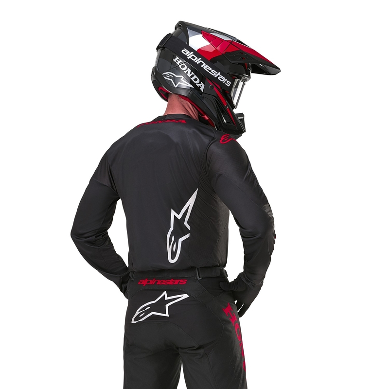 Alpinestars Racer Iconic Honda Motocross paita musta ja punainen