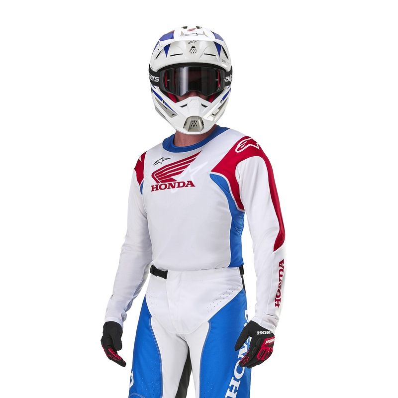 Motocross pelipaita Alpinestars Racer Iconic Honda kokoelma valkoinen-sininen-punainen-musta