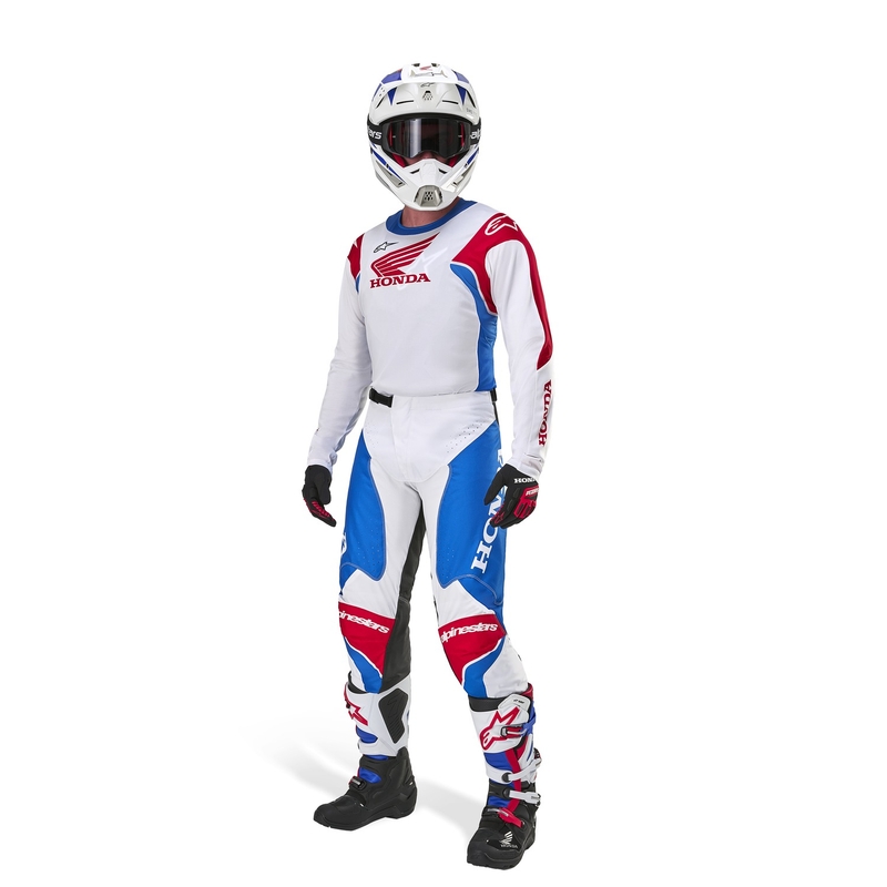 Motocross pelipaita Alpinestars Racer Iconic Honda kokoelma valkoinen-sininen-punainen-musta
