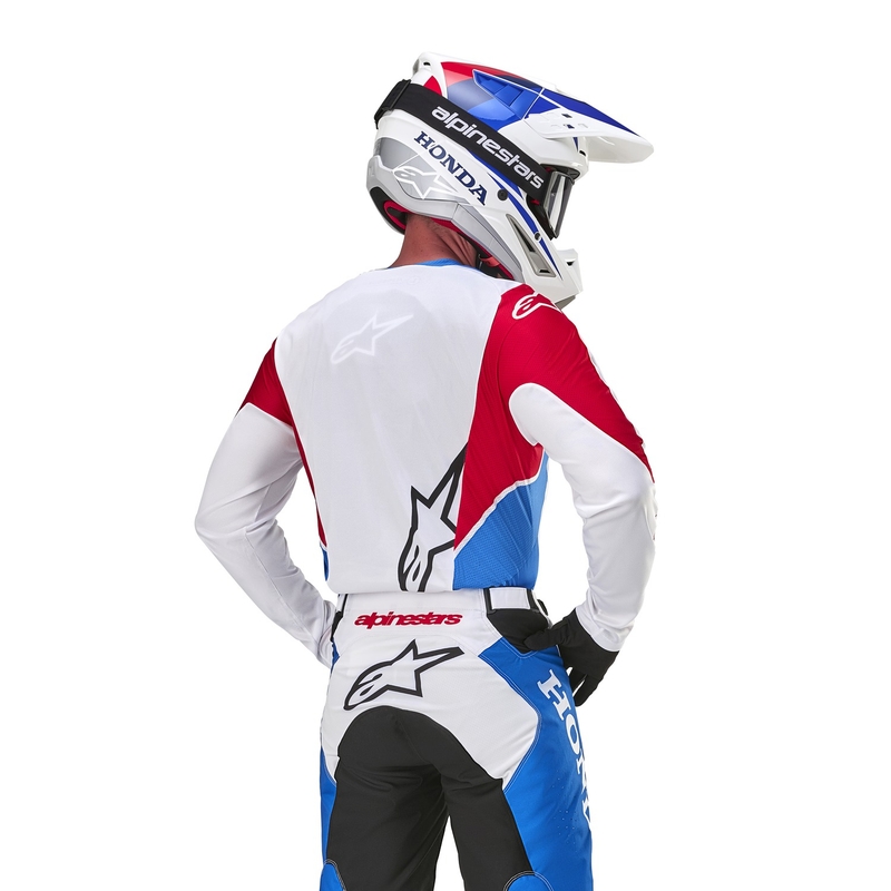 Motocross pelipaita Alpinestars Racer Iconic Honda kokoelma valkoinen-sininen-punainen-musta