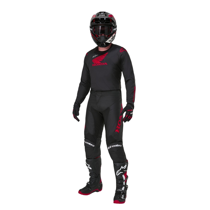 Alpinestars Racer Iconic Honda Motocross housut musta ja punainen
