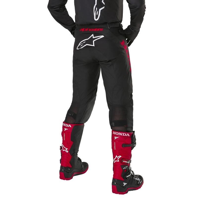 Alpinestars Racer Iconic Honda Motocross housut musta ja punainen