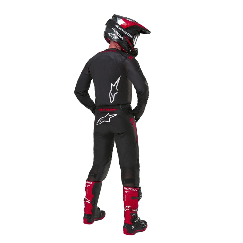 Alpinestars Racer Iconic Honda Motocross housut musta ja punainen