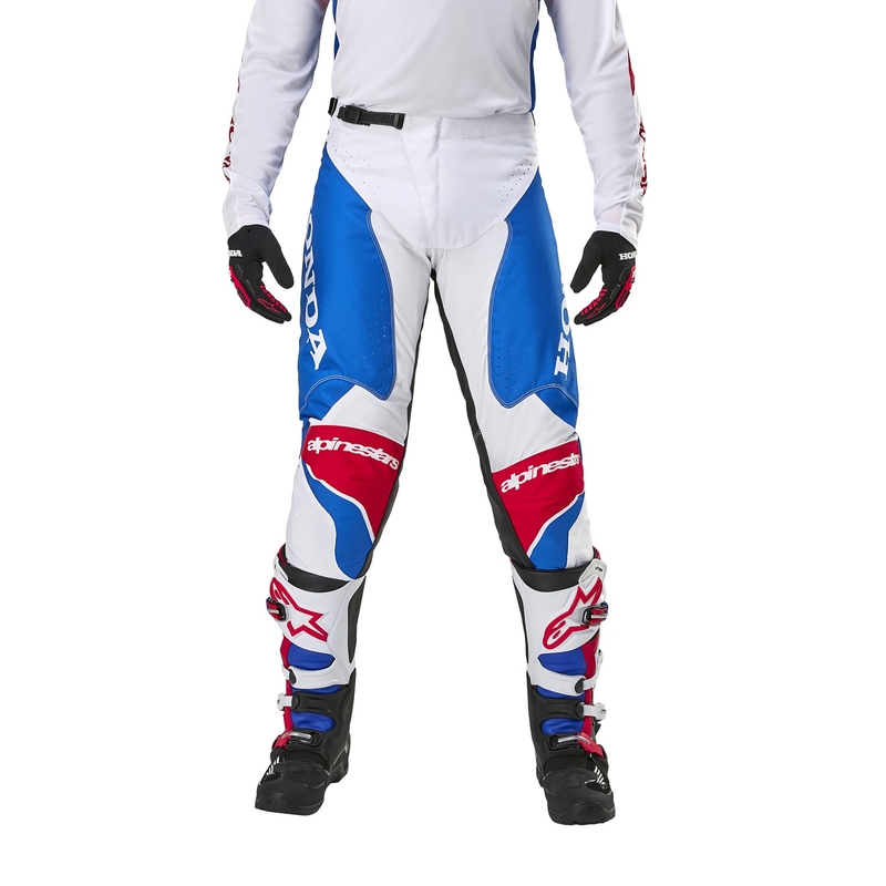 Alpinestars Racer Iconic Honda Motocross housut valkoinen-sininen-punainen-musta