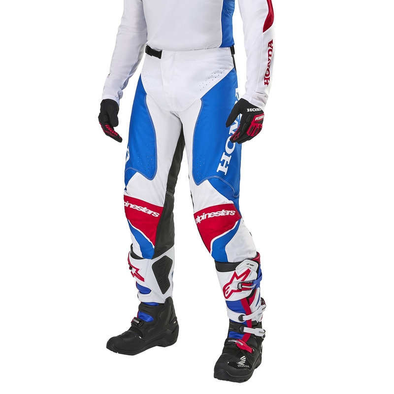 Alpinestars Racer Iconic Honda Motocross housut valkoinen-sininen-punainen-musta