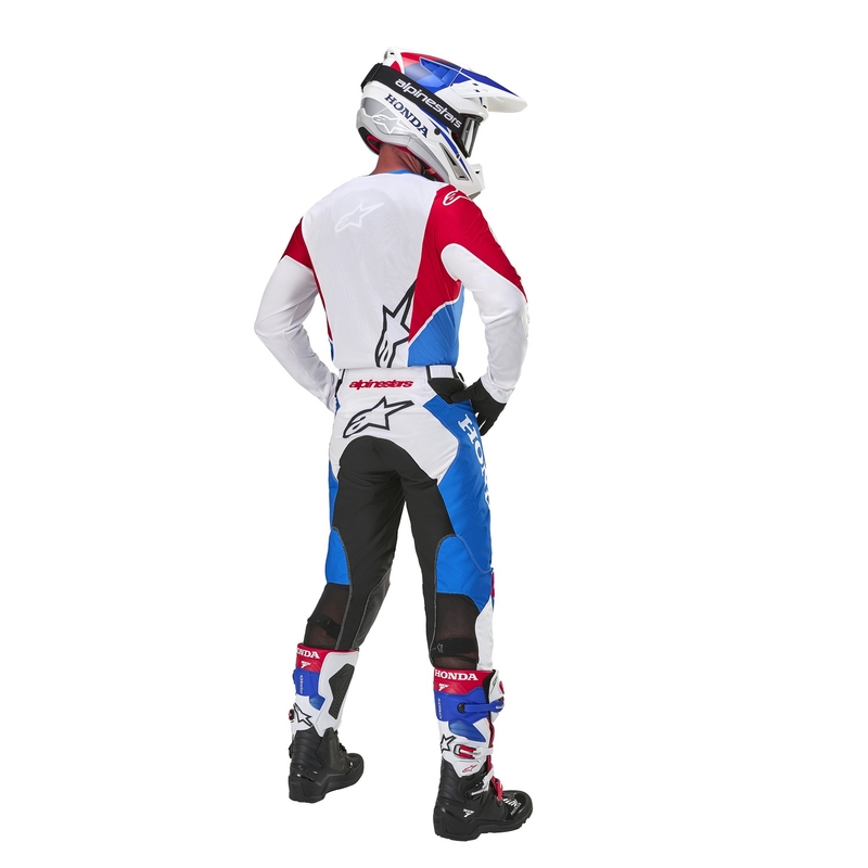 Alpinestars Racer Iconic Honda Motocross housut valkoinen-sininen-punainen-musta