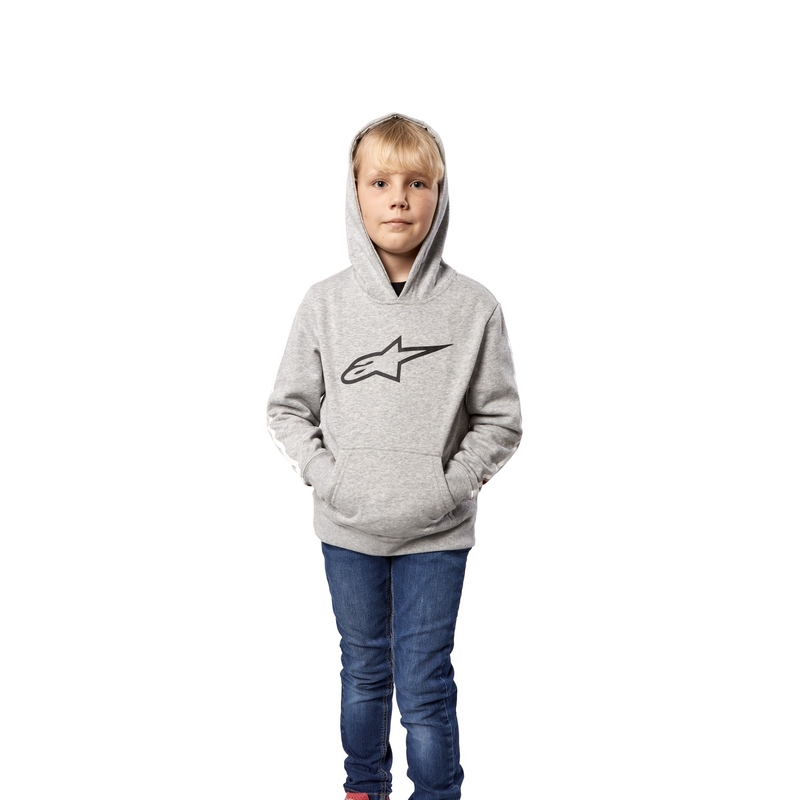 Dětská mikina Alpinestars Kids Racey Hoodie šedo-červená