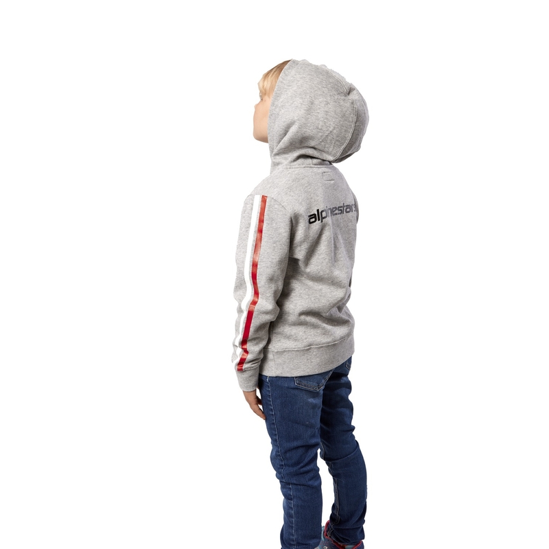 Dětská mikina Alpinestars Kids Racey Hoodie šedo-červená