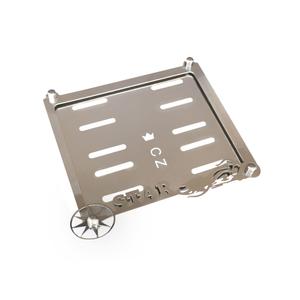 Ruostumattomasta teräksestä valmistettu tyyny CZ-merkkikilven alla Star Rider -merkkikilpi