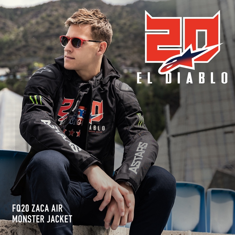 Alpinestars Zaca Air Monster FQ20 Musta-punainen-sininen-valko-vihreä Moottoripyöräily takki