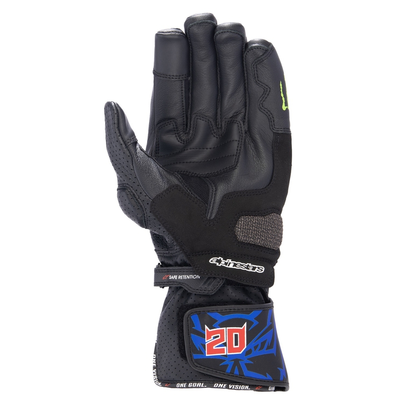 Alpinestars SP-8 3 Monster FQ20 Musta-punainen-sininen-valkoinen Moottoripyöräilykäsineet
