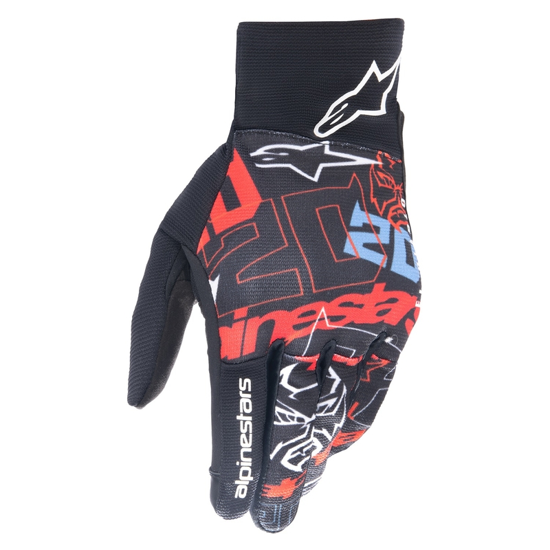 Rukavice na motorku Alpinestars Reef FQ20 černo-červeno-modro-bílé