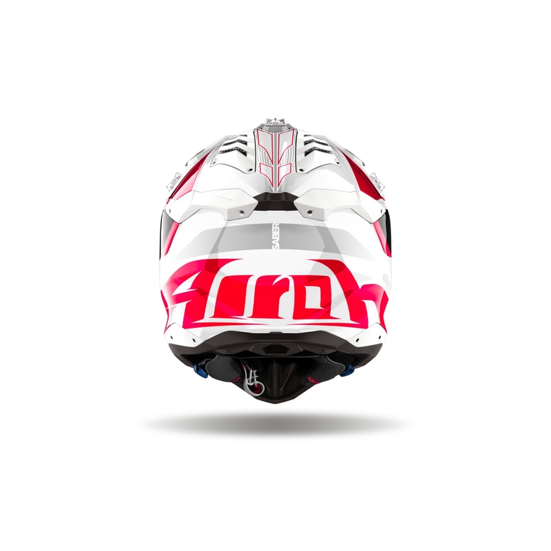 Motocross kypärä Airoh Aviator 3 Saber kiiltävä punainen