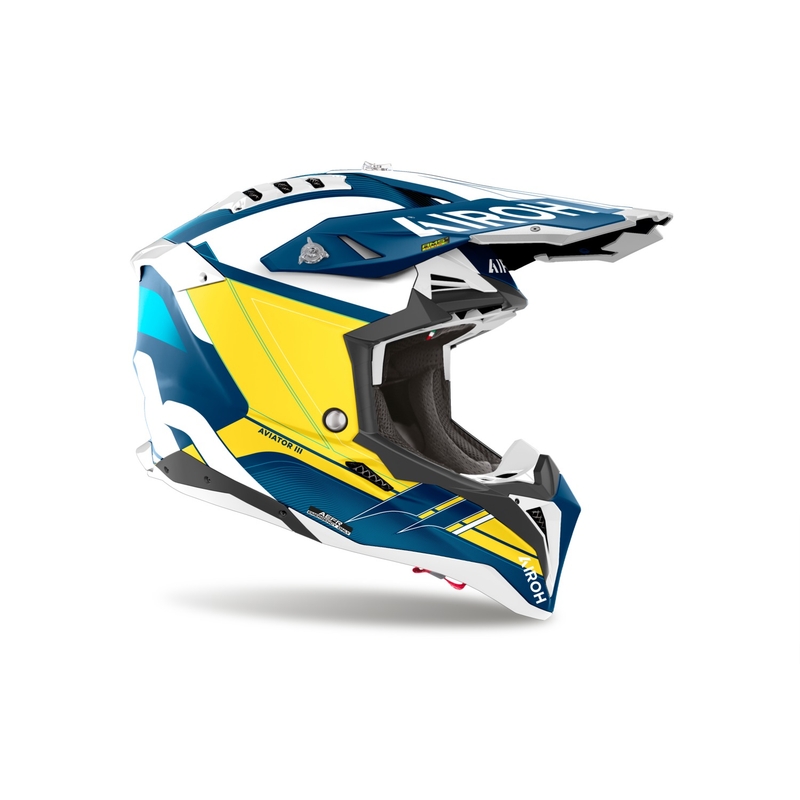 Motocross kypärä Airoh Aviator 3 Saber matta sininen