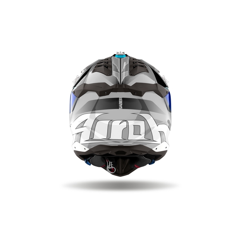 Motocross kypärä Airoh Aviator 3 Saber kiiltävä sininen