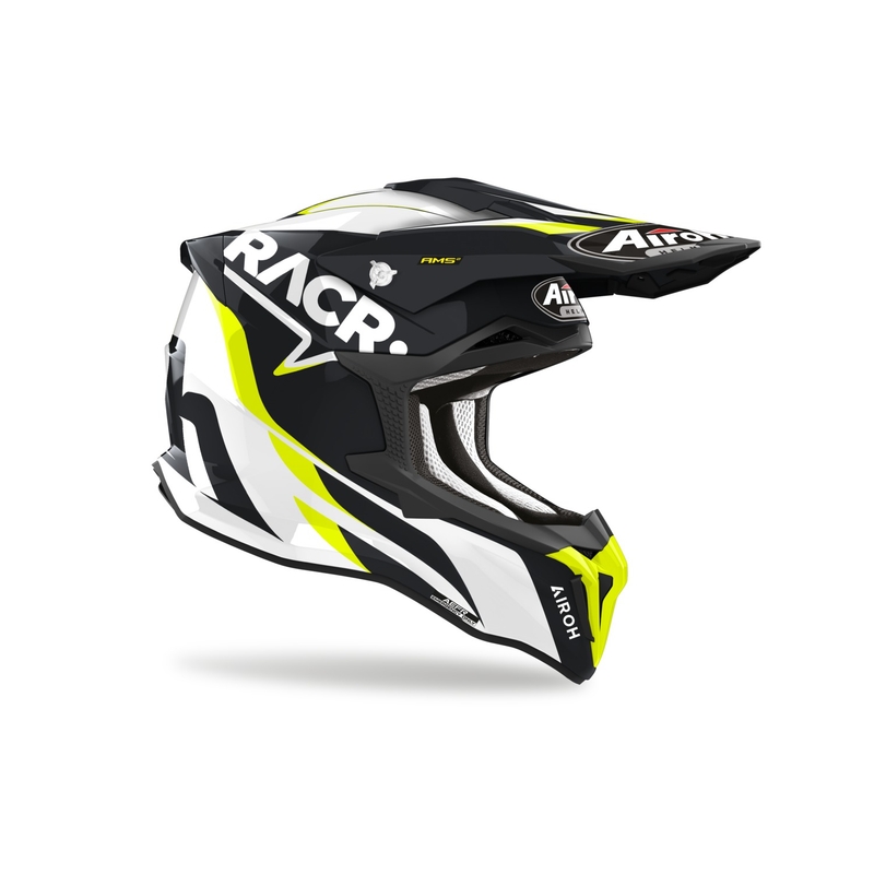 Motocross kypärä Airoh Strycker Racr 2024 kiiltävä alennusmyynti