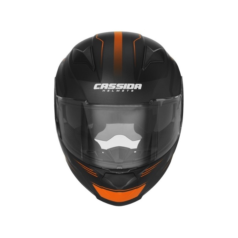 Přilba na motorku Cassida Apex Fusion černo-oranžovo-bílá výprodej