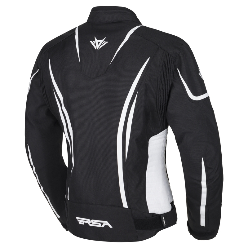 Naisten RSA Wasp Mustavalkoinen moottoripyörä takki