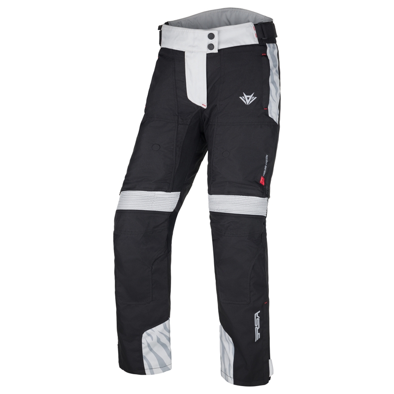 Naisten RSA Dakar 2 Musta ja harmaa Moottoripyöräilyhousut