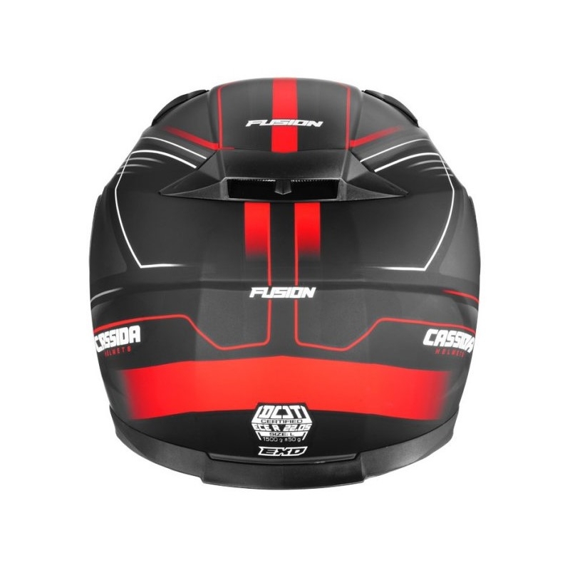 Přilba na motorku Cassida Apex Fusion černo-fluo červená výprodej