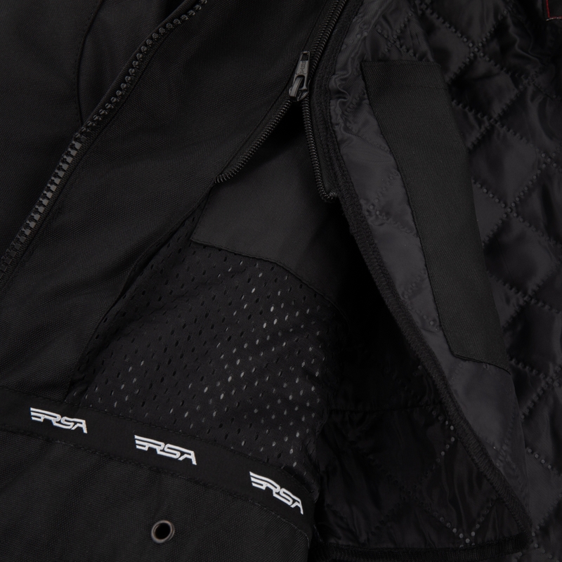 Naisten RSA Wasp Musta-harmaa-valkoinen moottoripyöräily takki