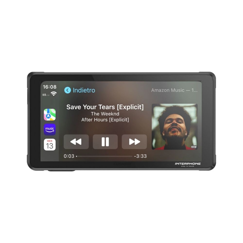 Interphone RIDESYNC Apple CarPlay- ja Android Auto -näyttö moottoripyöriin