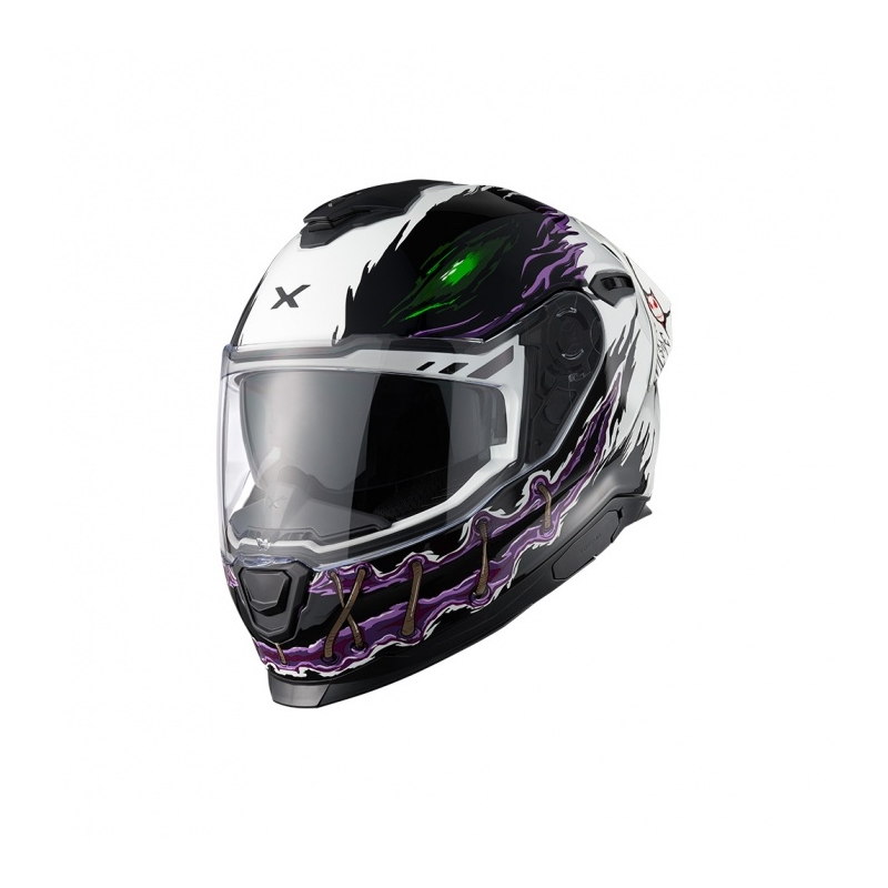 Integrální helma na motorku Nexx Y.100R Night Rider bílá výprodej