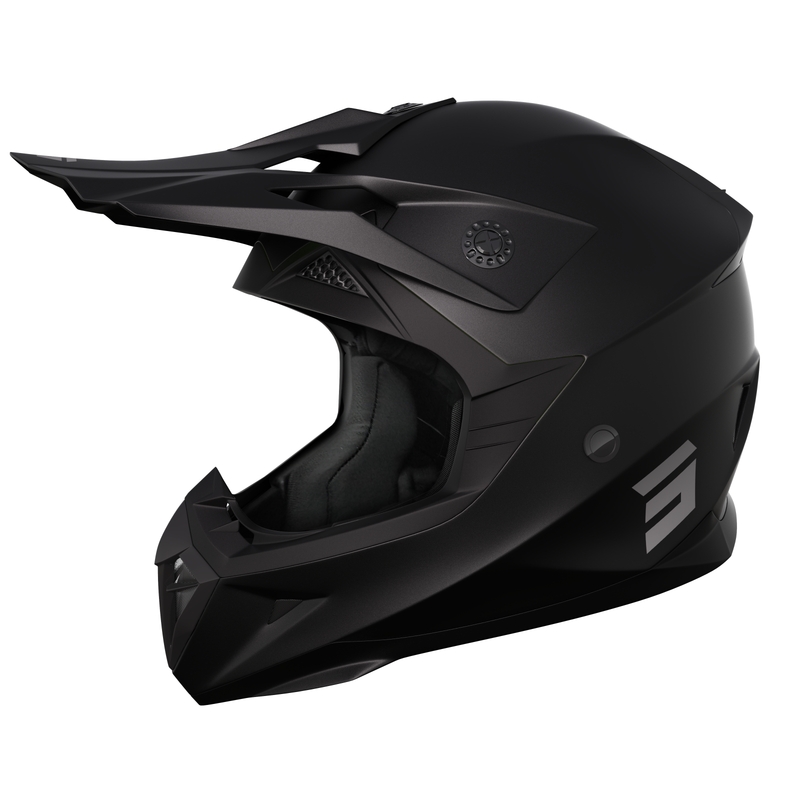 Lasten motocross kypärä Shot Pulse Kid 2.0 mattamusta