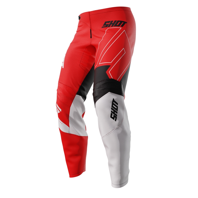 Lasten motocross housut Shot Draw Rush Punainen alennusmyynti