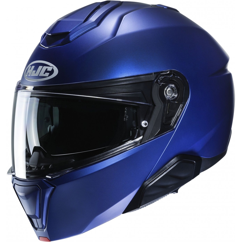 HJC i91 Solid metallic blue flip-up moottoripyöräilykypärä, metallinen sininen