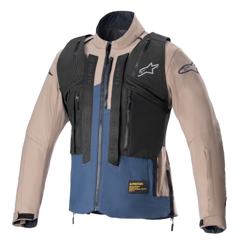 Alpinestars Techdura Musta-Bruskea-Tummansininen Moottoripyöräily takki