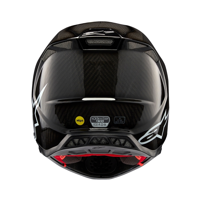 Alpinestars Supertech S-M10 Solid Gloss Carbon Motocross-kypärä