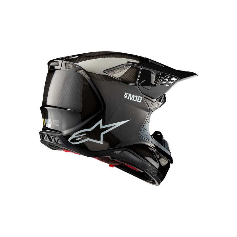 Alpinestars Supertech S-M10 Solid Gloss Carbon Motocross-kypärä