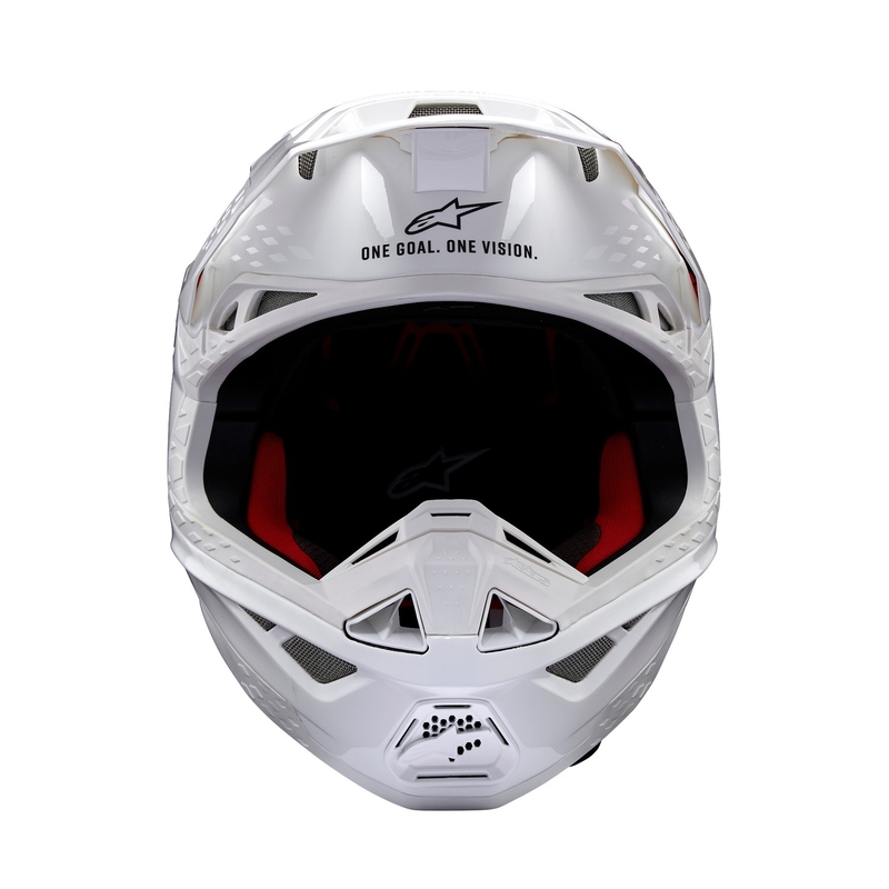 Alpinestars Supertech S-M10 kiinteä valkoinen motocross kypärä