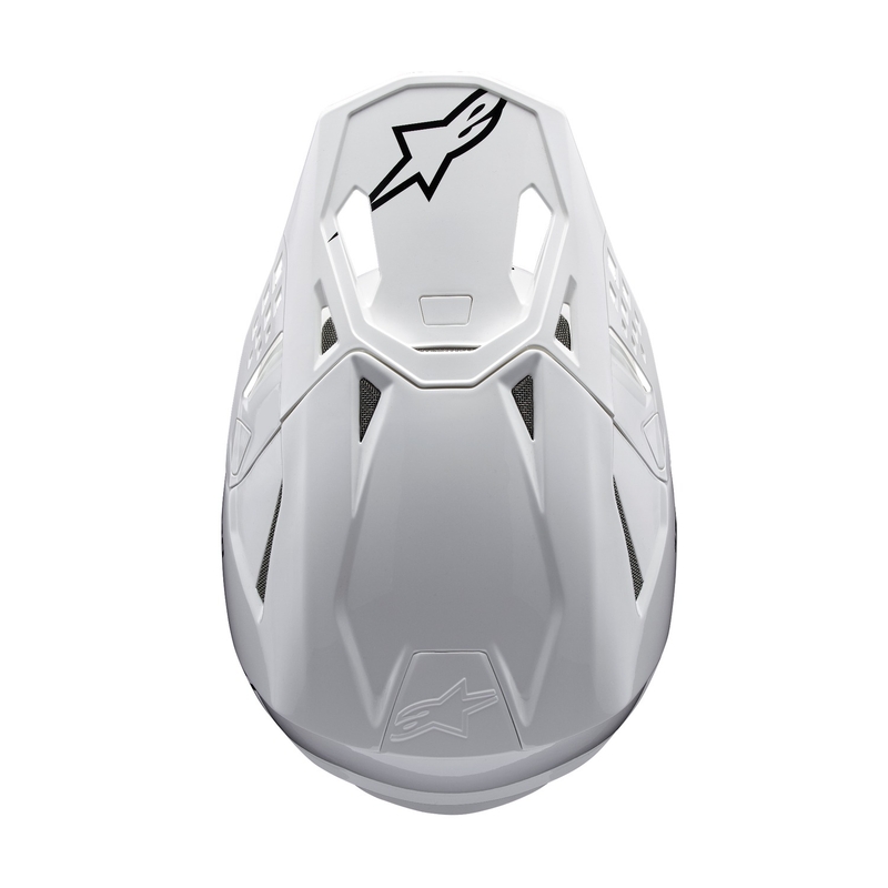 Alpinestars Supertech S-M10 kiinteä valkoinen motocross kypärä