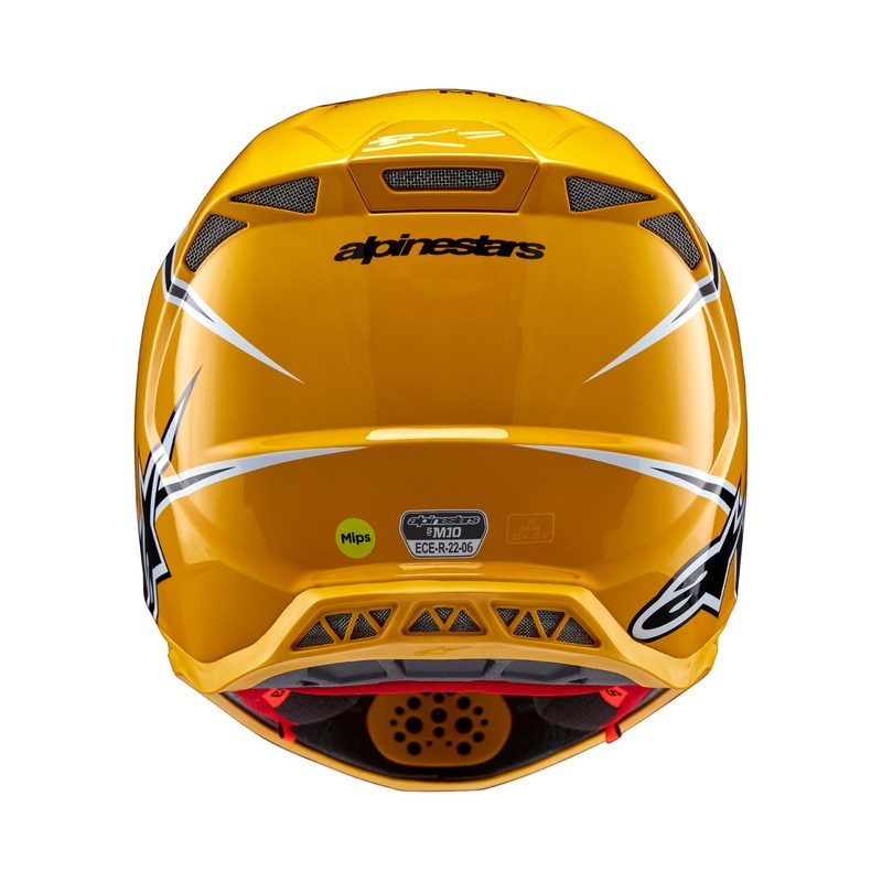 Alpinestars Supertech S-M10 Ampress Motocross kypärä Musta ja keltainen
