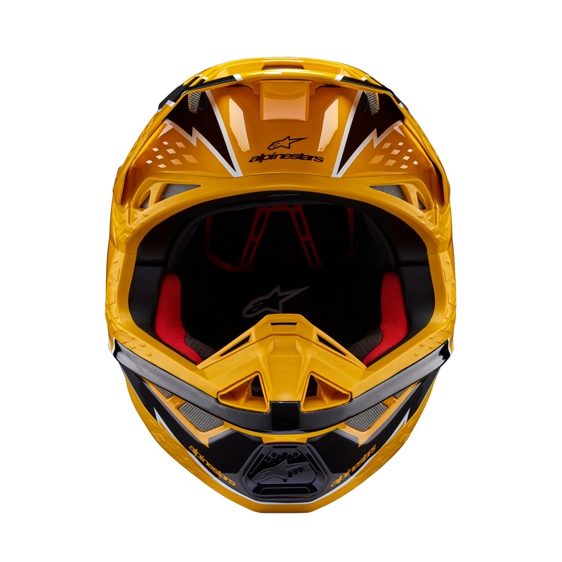 Alpinestars Supertech S-M10 Ampress Motocross kypärä Musta ja keltainen