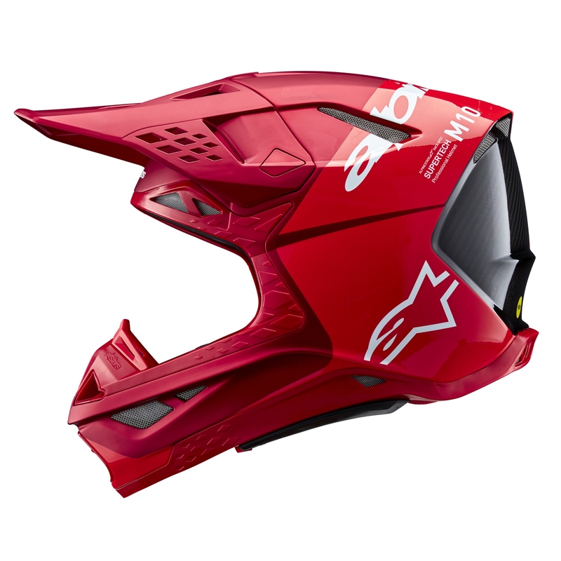 Alpinestars Supertech S-M10 Flood motocross kypärä matta fluo punainen