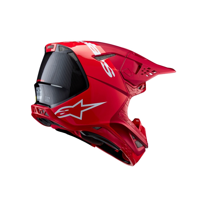 Alpinestars Supertech S-M10 Flood motocross kypärä matta fluo punainen