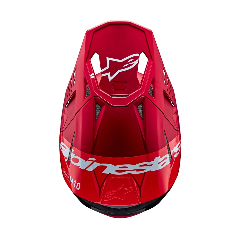 Alpinestars Supertech S-M10 Flood motocross kypärä matta fluo punainen