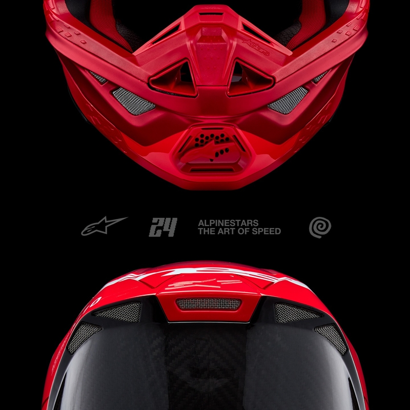Alpinestars Supertech S-M10 Flood motocross kypärä matta fluo punainen