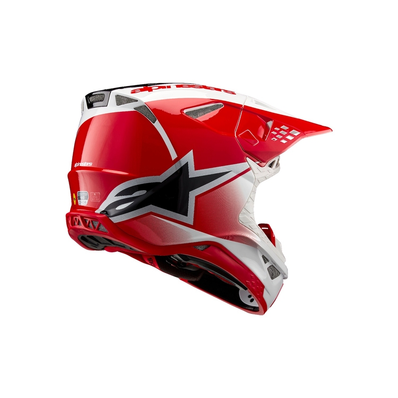 Alpinestars Supertech S-M10 Unite motocross kypärä punainen ja valkoinen