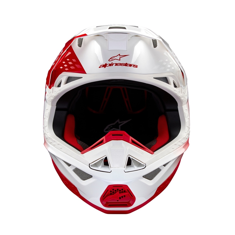 Alpinestars Supertech S-M10 Unite motocross kypärä punainen ja valkoinen