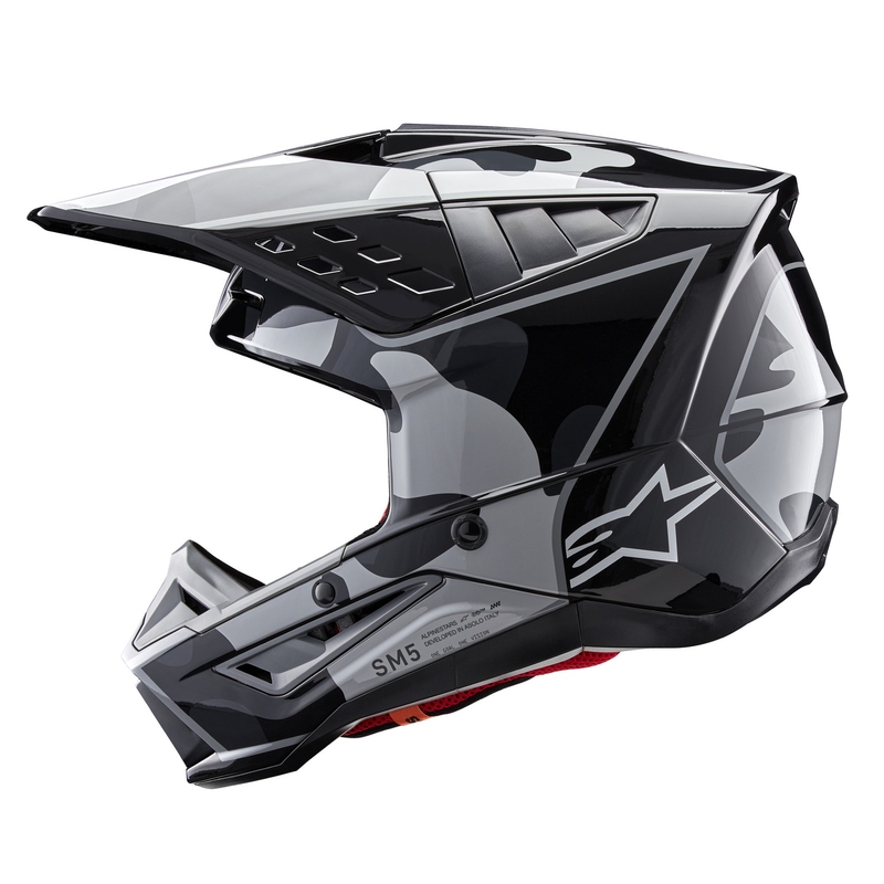 Alpinestars S-M5 Rover 2 motocross kypärä musta ja hopea