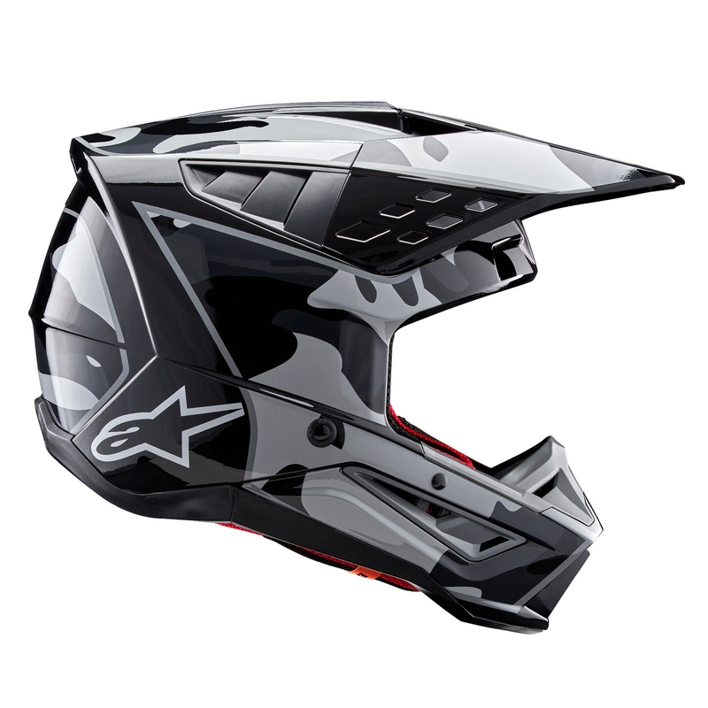 Alpinestars S-M5 Rover 2 motocross kypärä musta ja hopea